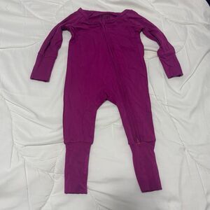 Scainf‎ Bamboo Purple Long Sleeve Bodysuit NB